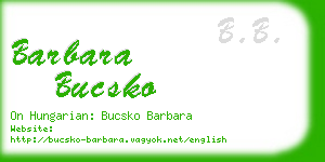 barbara bucsko business card